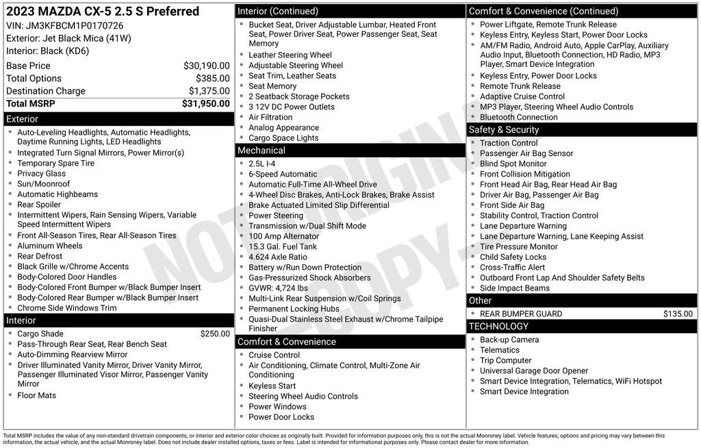 Used 2023 MAZDA CX-5 AWD 2.5 S w/ Preferred Package image 30