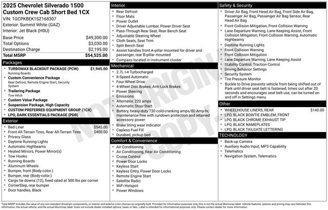 Used 2025 Chevrolet Silverado 1500 Custom w/ Turbomax Blackout Package image 15