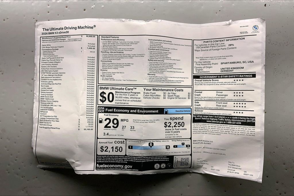 New 2026 BMW X3 xDrive30 w/ Convenience Package image 12