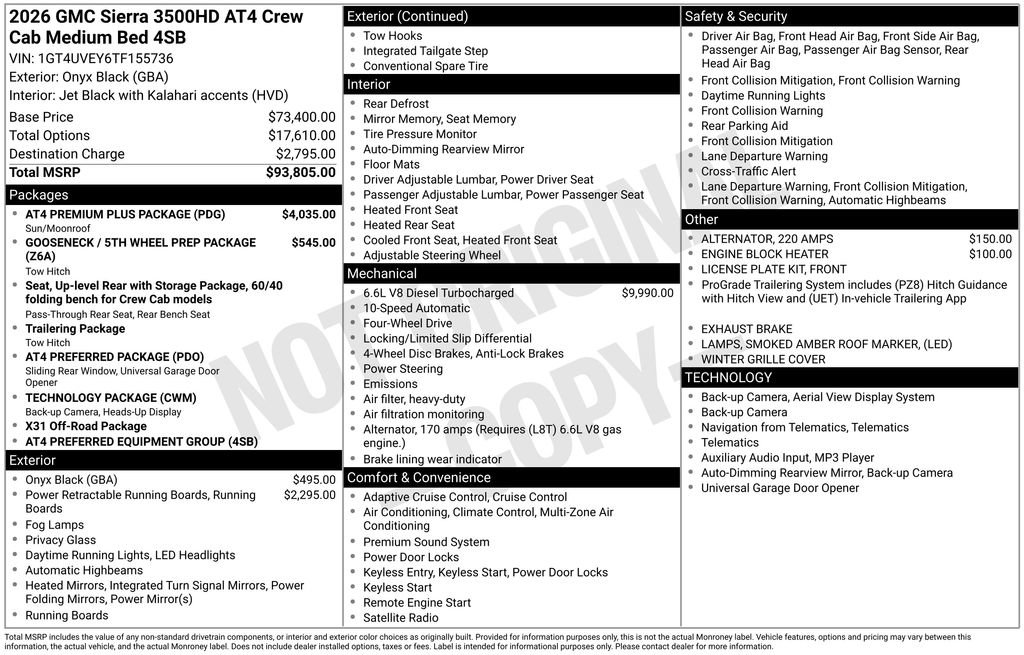 New 2026 GMC Sierra 3500 AT4 w/ AT4 Premium Plus Package AWD/4WD image 47