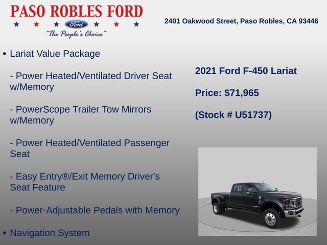 Used 2021 Ford F450 Lariat w/ Lariat Value Package AWD/4WD image 6