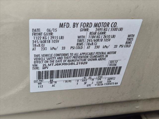 Used 2016 Lincoln MKX Select w/ Select Plus Package FWD image 25