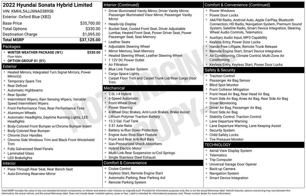 Used 2022 Hyundai Sonata Limited w/ Winter Weather Package FWD image 4
