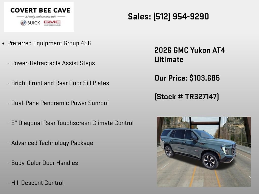 New 2026 GMC Yukon AT4 Ultimate w/ LPO, Floor Liner Package AWD/4WD image 12