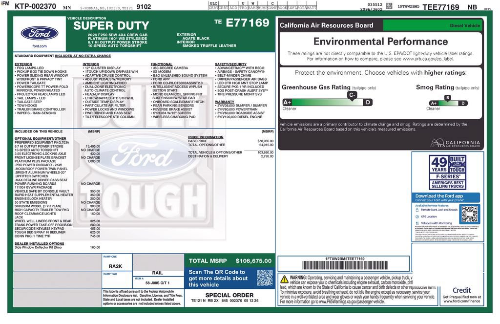New 2026 Ford F250 Platinum w/ Platinum Plus Package AWD/4WD image 4