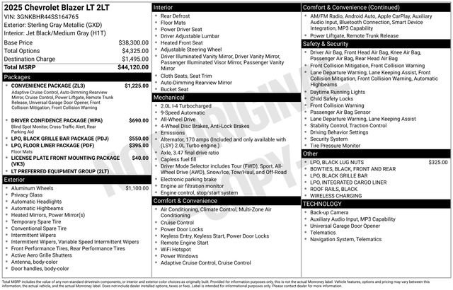 New 2025 Chevrolet Blazer LT w/ Convenience Package image 12