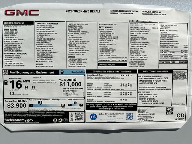 New 2026 GMC Yukon Denali w/ Denali Reserve Package image 21