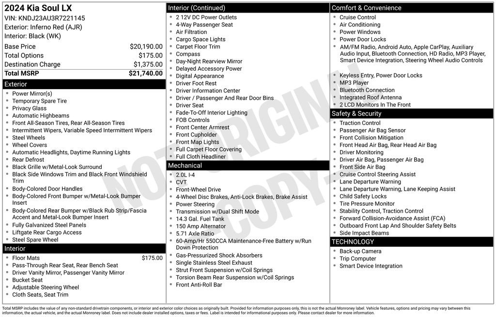 Used 2024 Kia Soul LX image 1