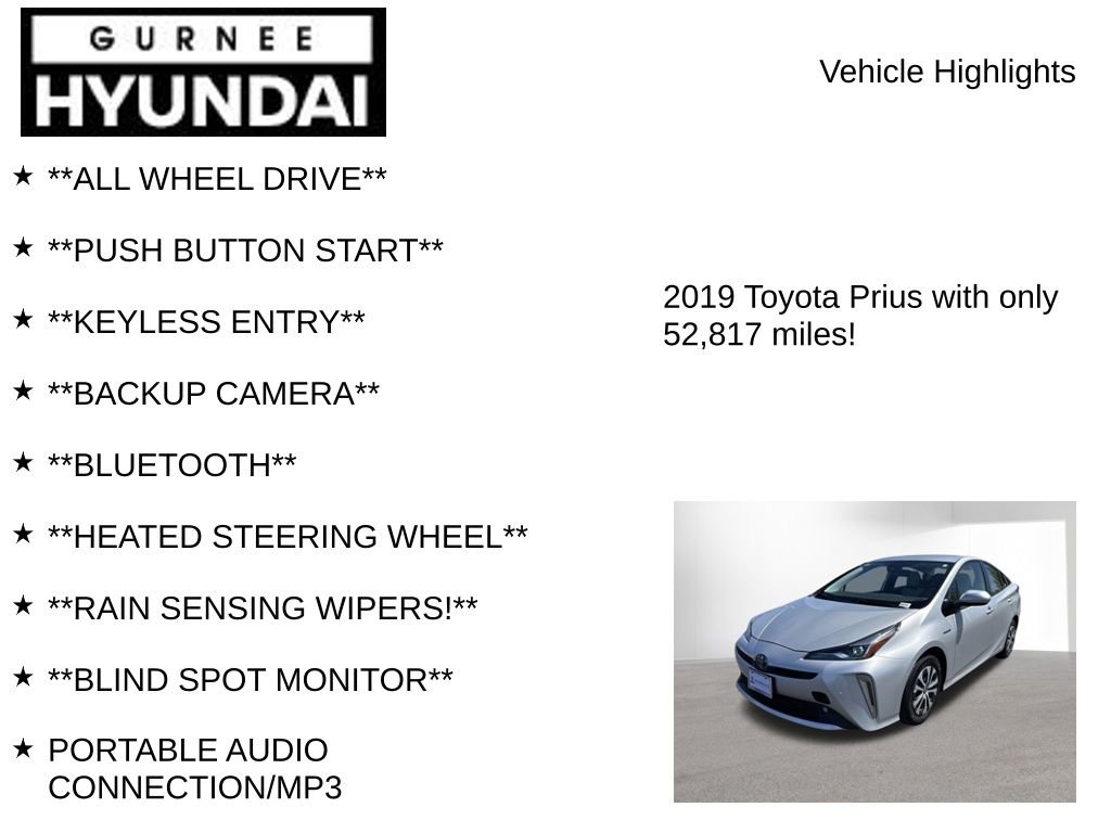 Used 2019 Toyota Prius XLE w/ Carpet Mat Package AWD/4WD image 7