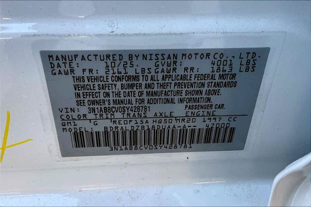 Certified 2025 Nissan Sentra SV w/ All-Weather Package FWD image 14