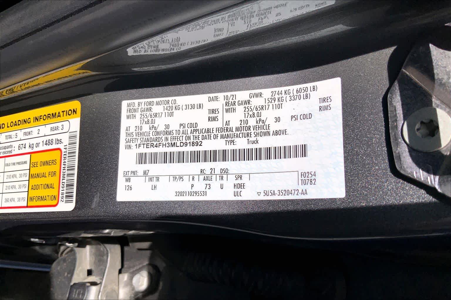 Used 2021 Ford Ranger XLT w/ Equipment Group 301A Mid AWD/4WD image 30