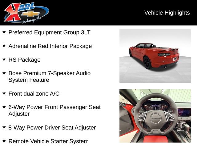 Certified 2024 Chevrolet Camaro LT w/ RS Package RWD image 2