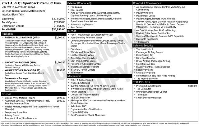 Used 2021 Audi Q5 2.0T Premium Plus w/ Premium Plus Package image 27