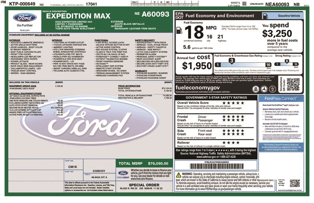 Certified 2022 Ford Expedition Max Limited image 6