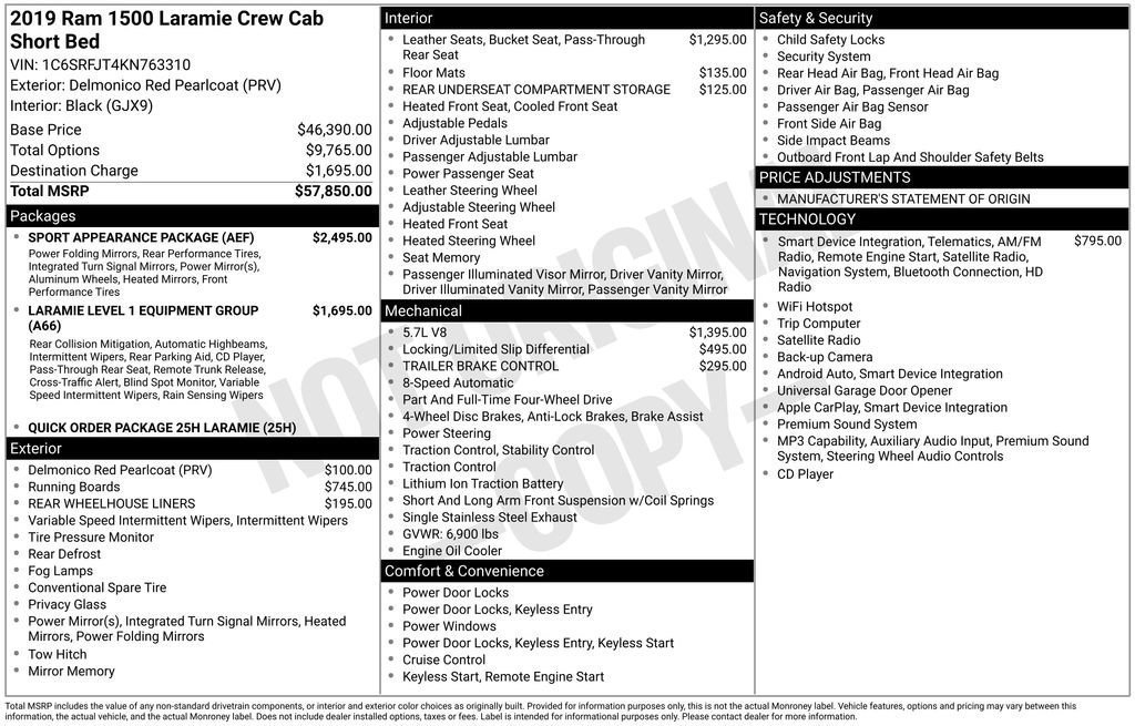 Used 2019 RAM 1500 Laramie w/ Sport Appearance Package image 6