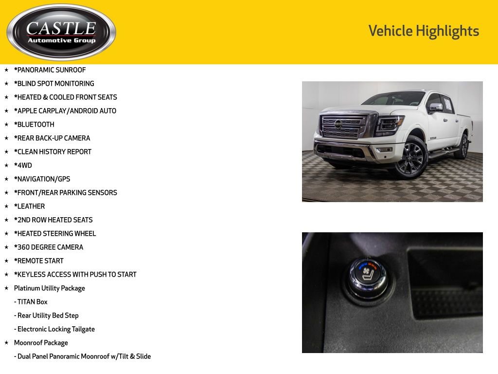 Used 2021 Nissan Titan Platinum Reserve w/ Moonroof Package AWD/4WD image 3