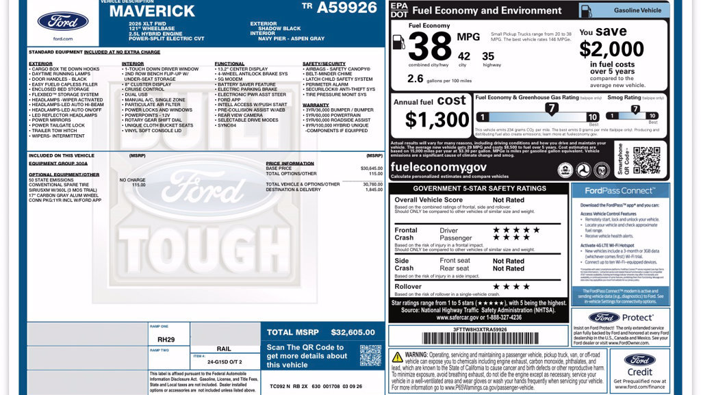 New 2026 Ford Maverick XLT FWD image 30