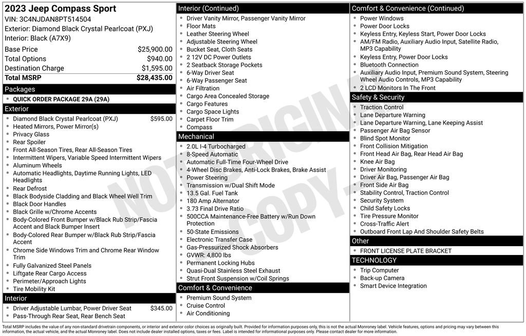 Used 2023 Jeep Compass Sport image 10