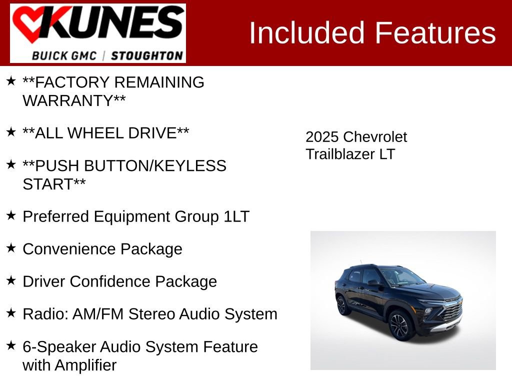 Used 2025 Chevrolet TrailBlazer LT w/ Driver Confidence Package image 3