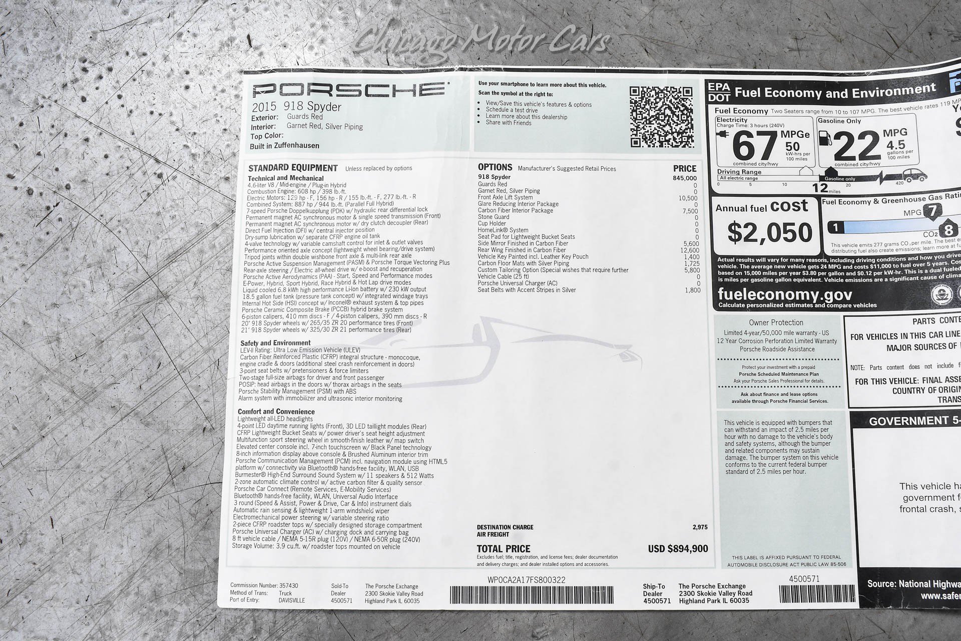 Used 2015 Porsche 918 Spyder AWD/4WD image 65