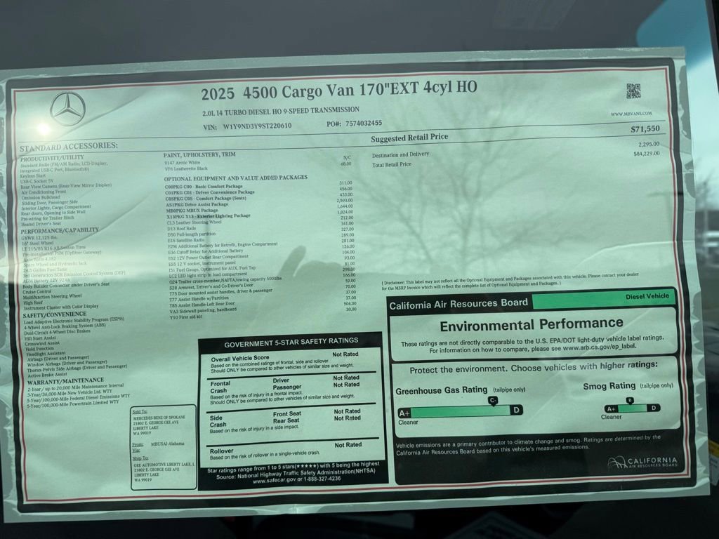 New 2025 Mercedes-Benz Sprinter 4500 image 16