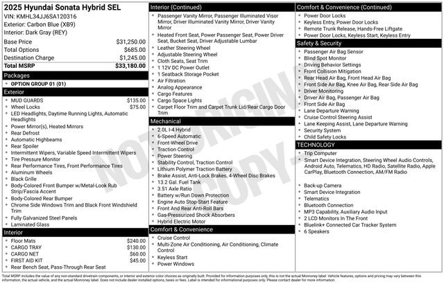 Used 2025 Hyundai Sonata SEL FWD image 4