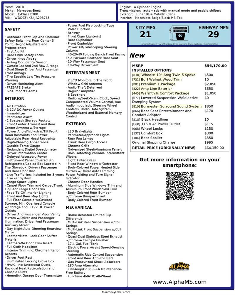 Used 2018 Mercedes-Benz E 300 4MATIC image 3