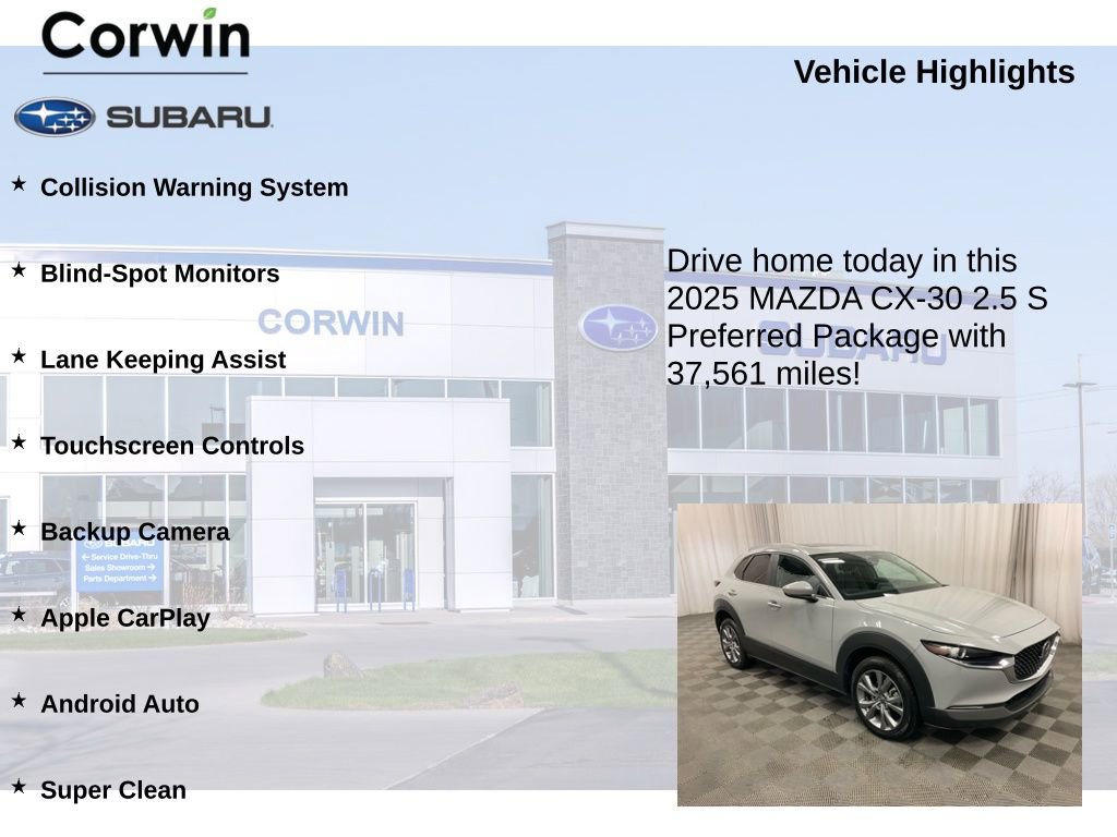 Used 2025 MAZDA CX-30 AWD 2.5 S w/ Preferred Package image 6