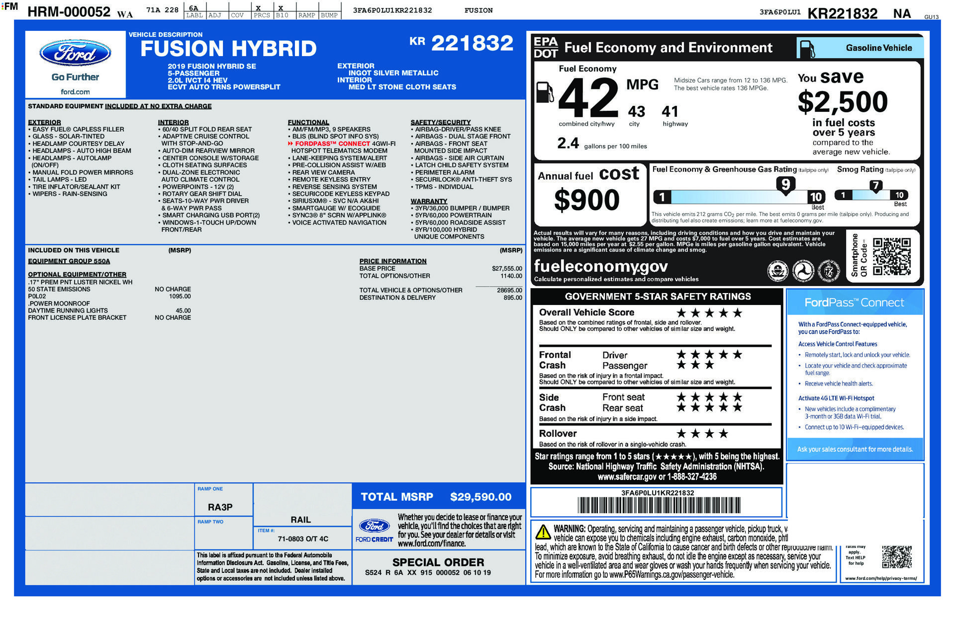 Used 2019 Ford Fusion SE FWD image 23