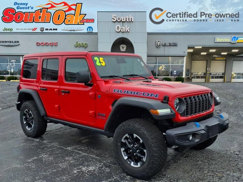 Certified 2025 Jeep Wrangler Unlimited Rubicon 4xe w/ Convenience Group AWD/4WD image 1