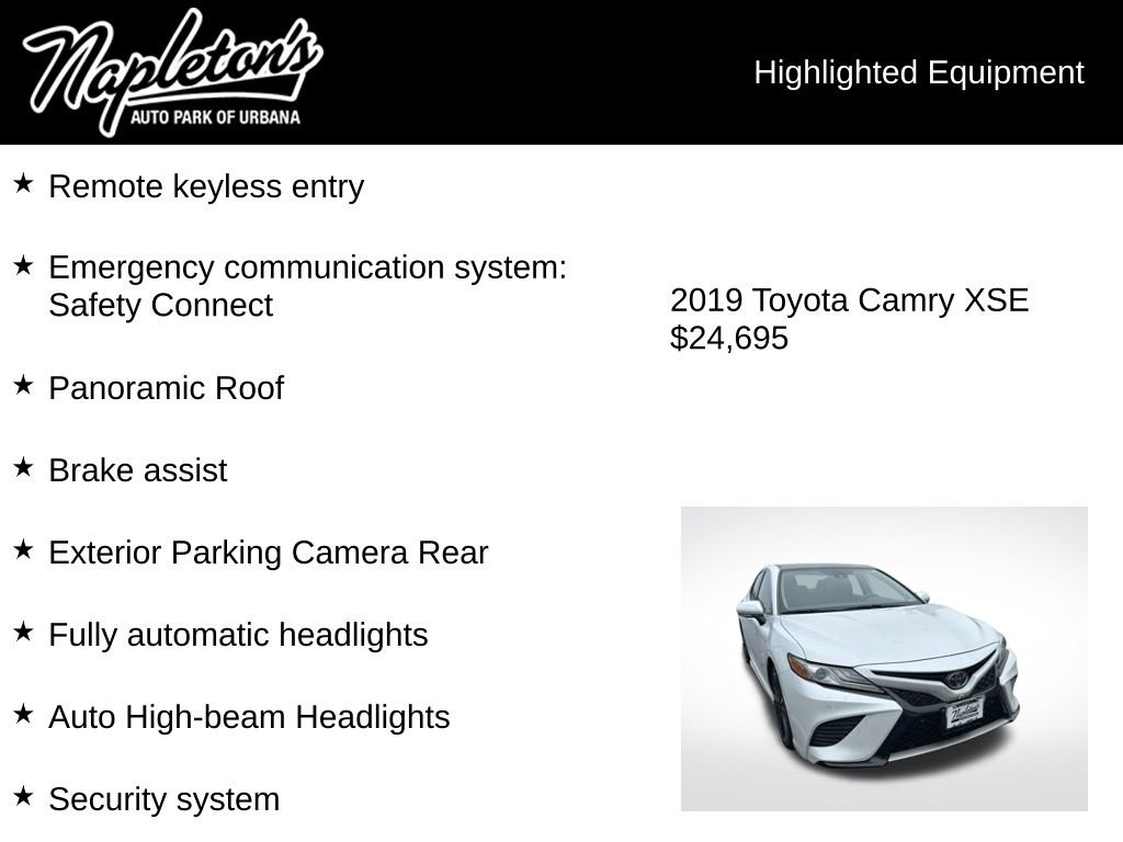 Used 2019 Toyota Camry XSE w/ Driver Assist Package image 7