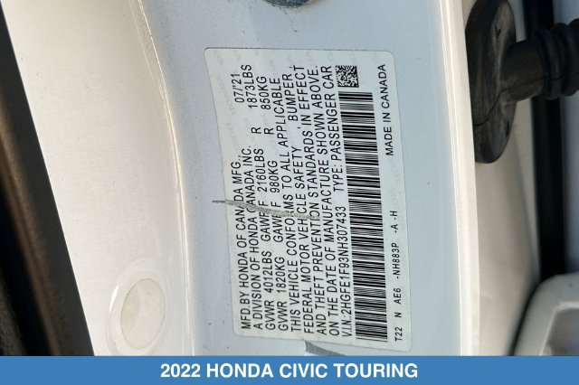 Certified 2022 Honda Civic Touring image 32