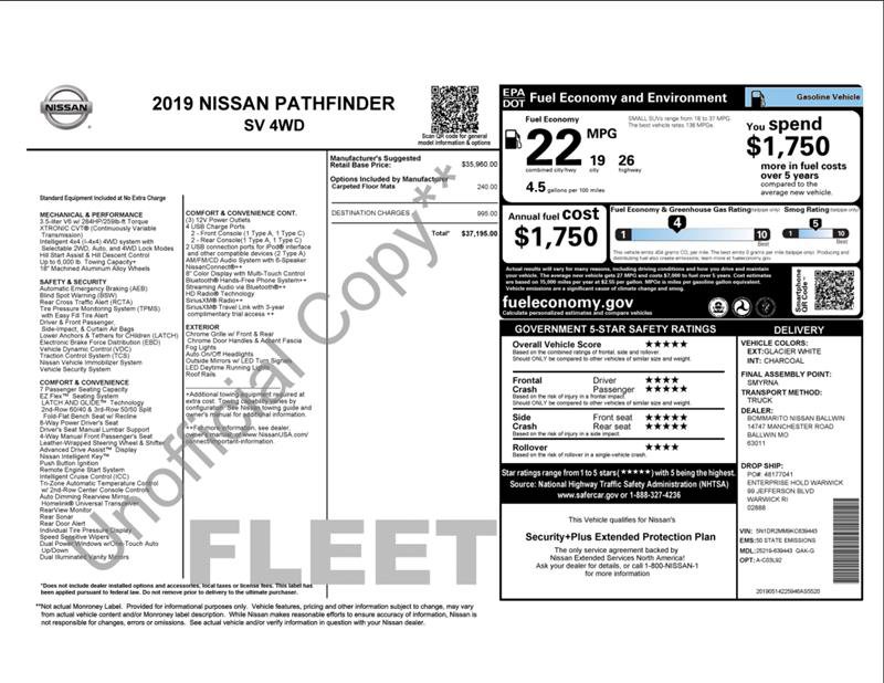 Used 2019 Nissan Pathfinder SV image 3