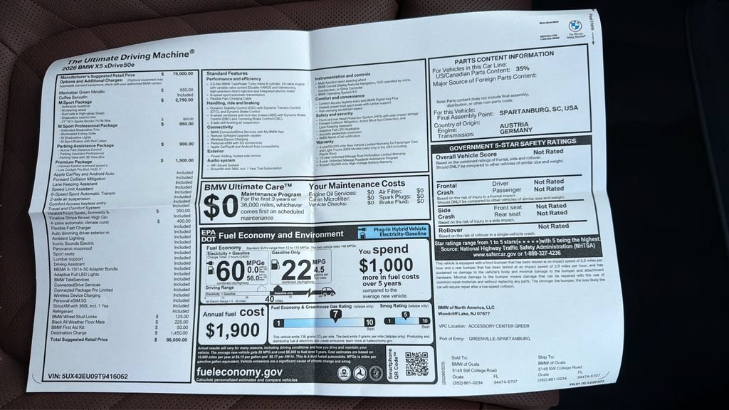 Certified 2026 BMW X5 xDrive50e w/ M Sport Package AWD/4WD image 25
