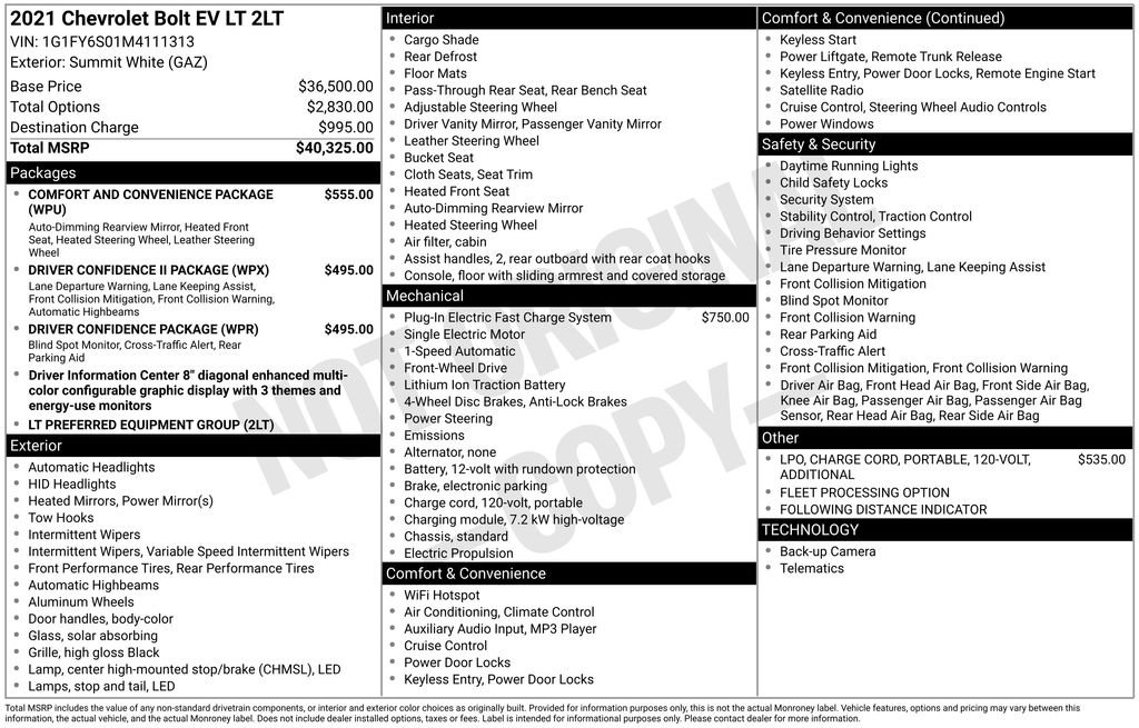 Used 2021 Chevrolet Bolt LT image 17