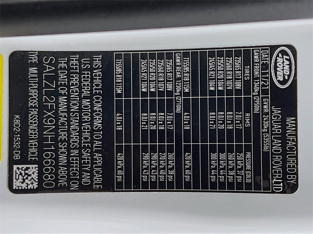 Used 2022 Land Rover Range Rover Evoque R-Dynamic SE image 34