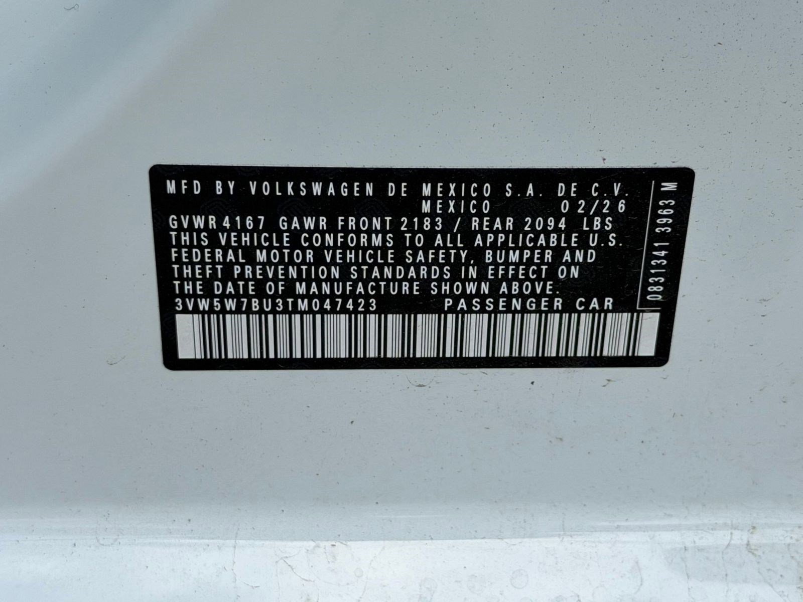 New 2026 Volkswagen Jetta S FWD image 17