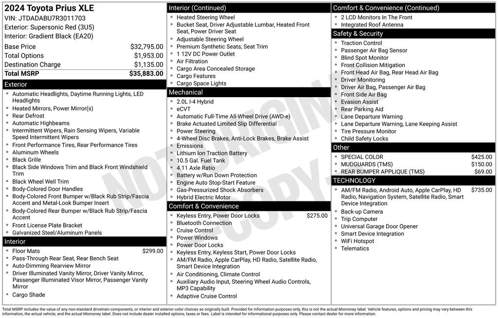 Used 2024 Toyota Prius XLE image 31