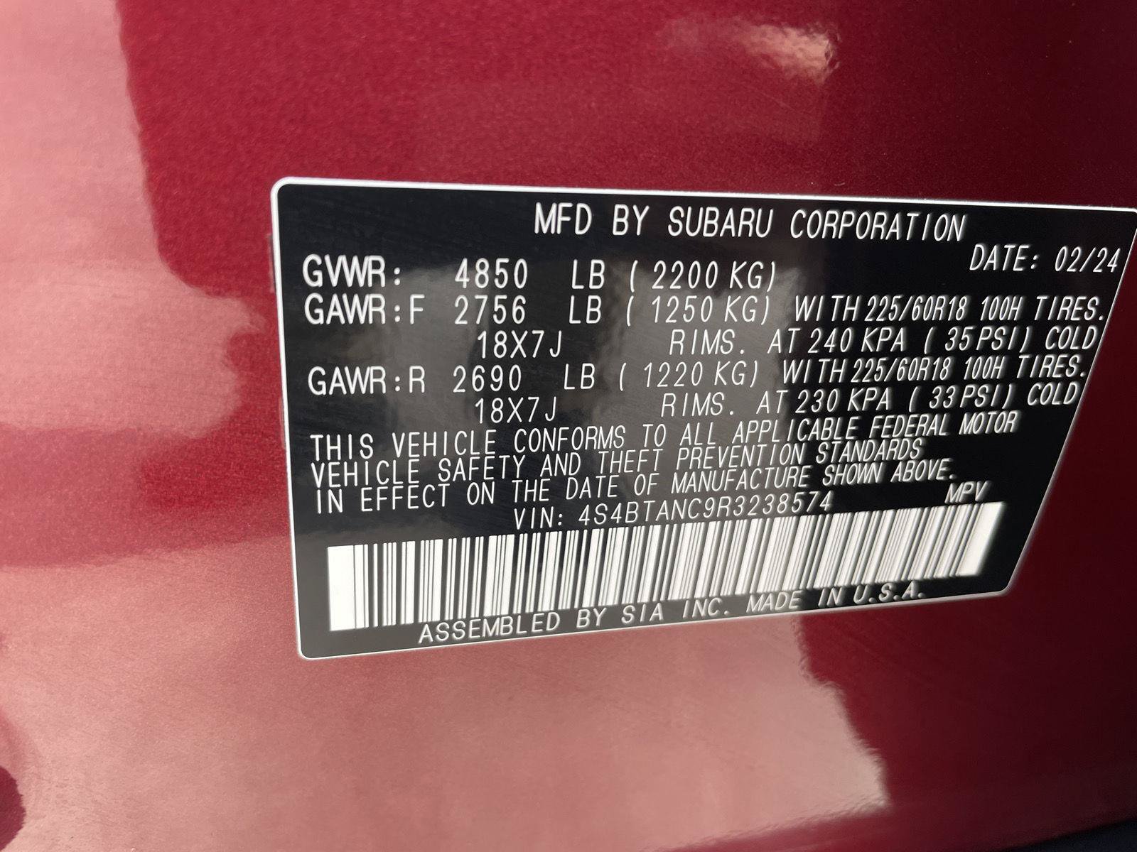 Certified 2024 Subaru Outback Limited AWD/4WD image 31