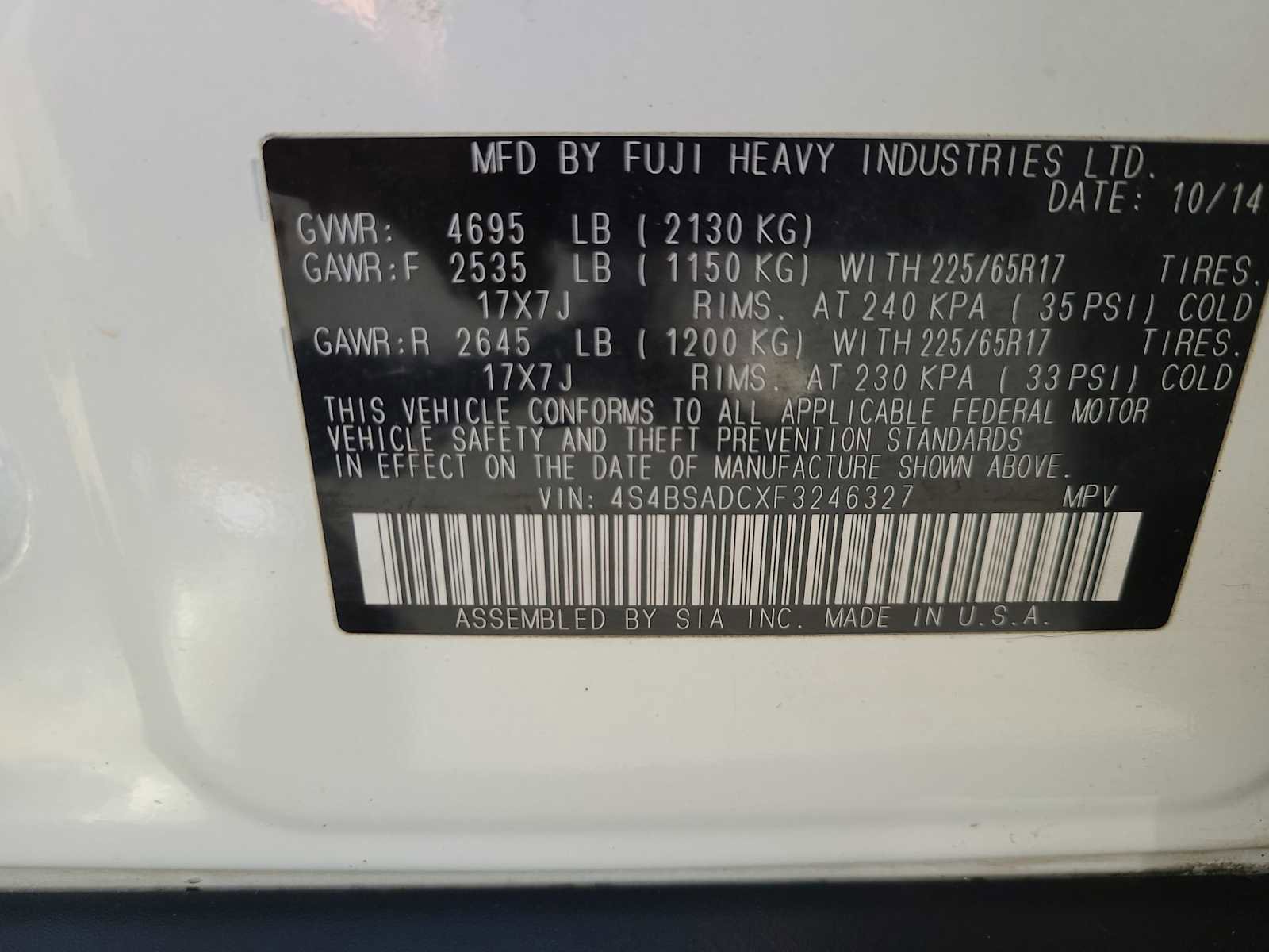 Used 2015 Subaru Outback 2.5i Premium image 29