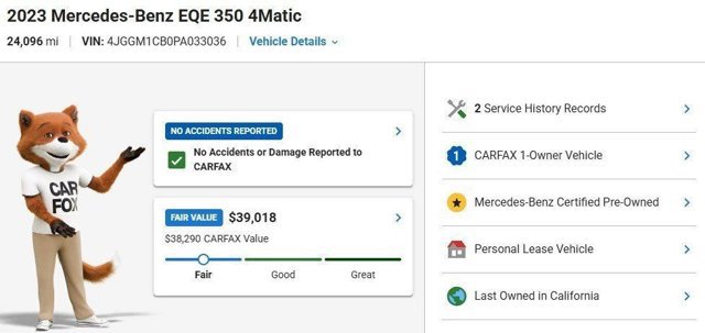 Certified 2023 Mercedes-Benz EQE 350+ 4MATIC SUV image 3