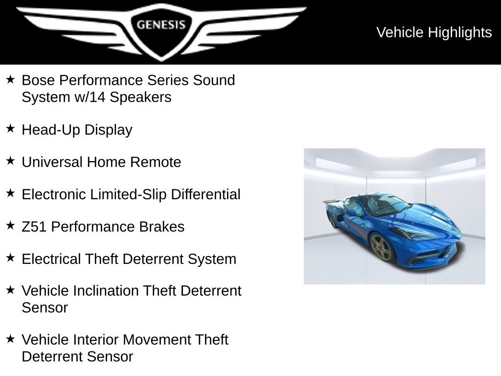 Used 2023 Chevrolet Corvette Stingray Preferred Conv w/ Z51 Performance Package RWD image 30