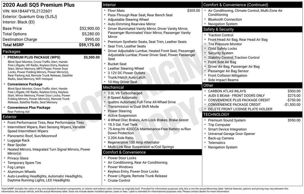 Used 2020 Audi SQ5 Premium Plus w/ Premium Plus Package image 3