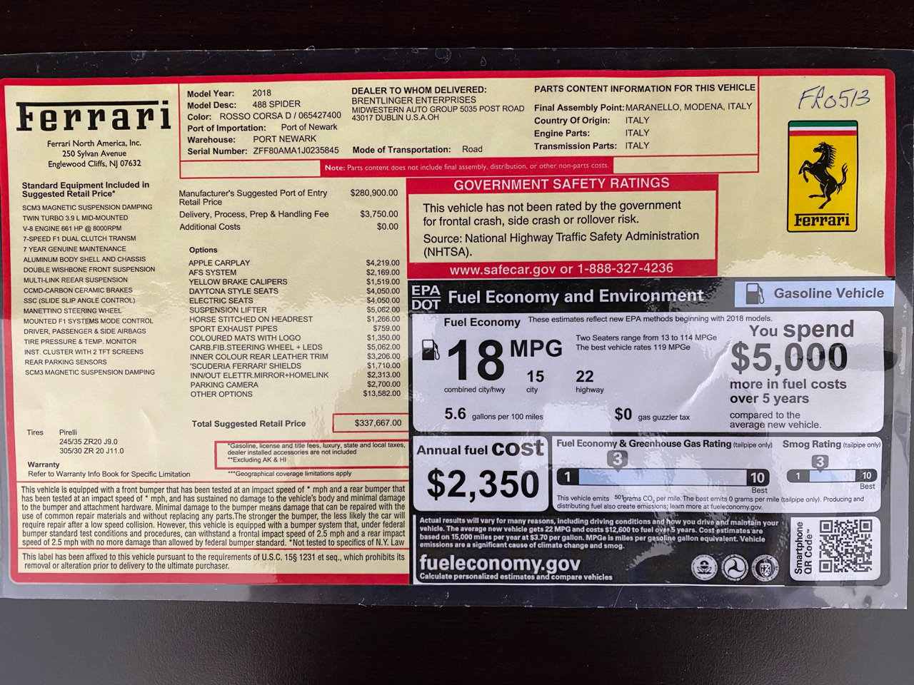 Used 2018 Ferrari 488 Spider image 48