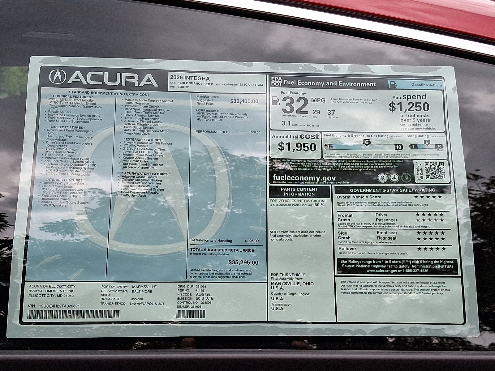 New 2026 Acura Integra FWD image 18