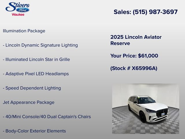 Certified 2025 Lincoln Aviator Reserve w/ Equipment Group 201A AWD/4WD image 22