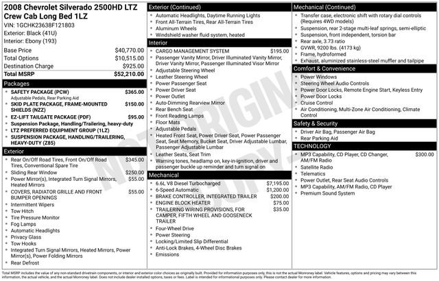 Used 2008 Chevrolet Silverado 2500 LTZ w/ Safety Package AWD/4WD image 31