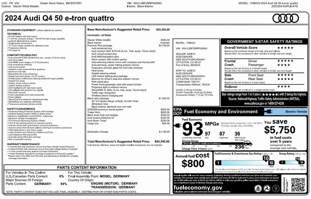 Used 2024 Audi Q4 e-tron Premium Plus w/ Premium Plus image 4