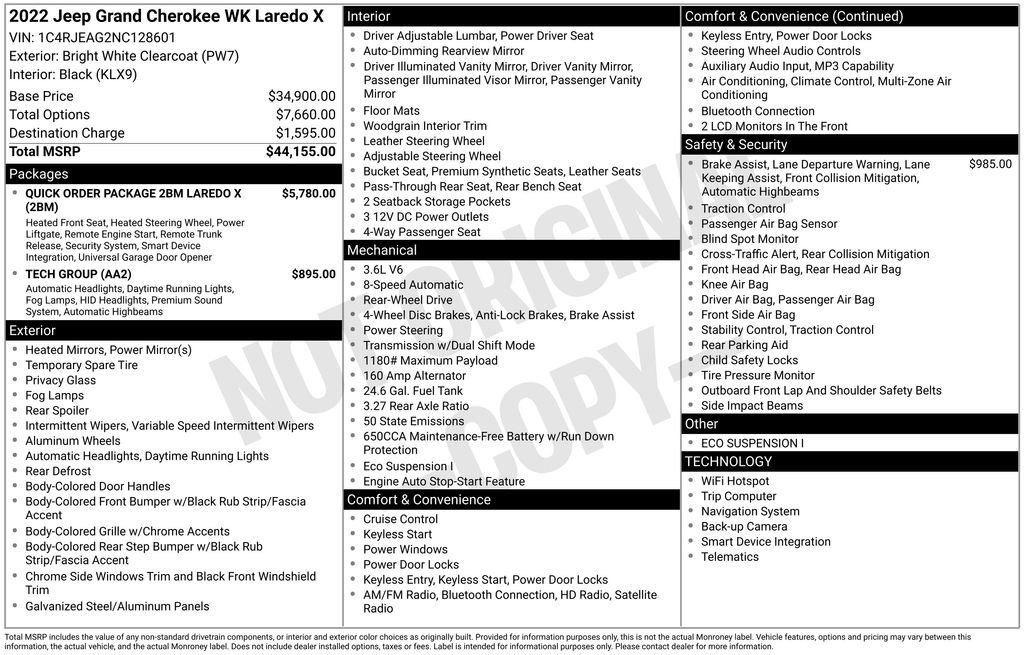 Used 2022 Jeep Grand Cherokee Laredo X RWD image 33
