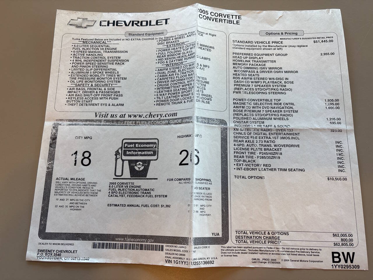 Used 2005 Chevrolet Corvette Convertible w/ Preferred Equipment Group RWD image 26